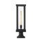 Z-Lite Glenwood 1 Light Outdoor Pier Mounted Fixture, Black & Clear 586PHBR-533PM-BK - alternate 3